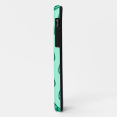 Beech leaf-patroon - Turquoise en aqua Case-Mate iPhone Case (Achterkant/links)