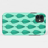 Beech leaf-patroon - Turquoise en aqua Case-Mate iPhone Case (Achterkant (horizontaal))