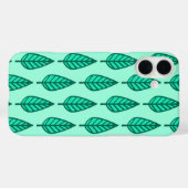 Beech leaf-patroon - Turquoise en aqua Case-Mate iPhone Case (Achterkant (horizontaal))