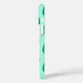 Beech leaf-patroon - Turquoise en aqua Case-Mate iPhone Case (Achterkant / Links)