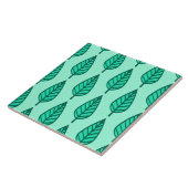 Beech leaf-patroon - Turquoise en aqua Tegeltje (Zijkant)