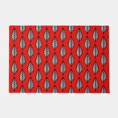 Beech Leaf Pattern, Red, Black en Grey/Grey Deurmat (Voorkant)