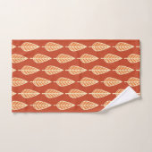 Beech Leaf Pattern, Shades of Mandarin Oranje Bad Handdoek (Handdoek)