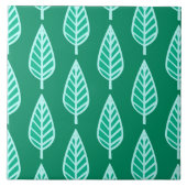 Beech Leaf Pattern, Turquoise en Aqua Tegeltje (Voorkant)