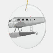 Beech Model 18 op Floats Keramisch Ornament (Links)