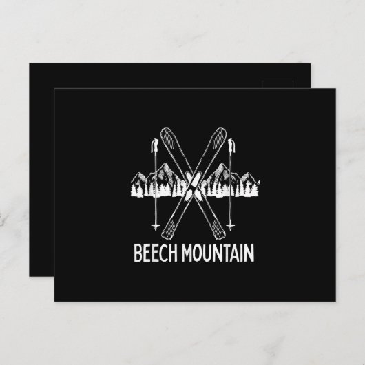 Beech Mountain North Carolina NC Retro Skiing Briefkaart (Voorkant / Achterkant)