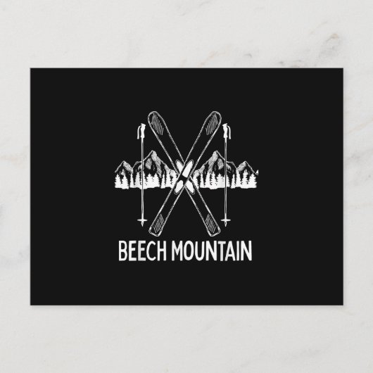 Beech Mountain North Carolina NC Retro Skiing Briefkaart (Voorkant)