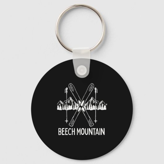Beech Mountain North Carolina NC Retro Skiing Sleutelhanger (Voorkant)