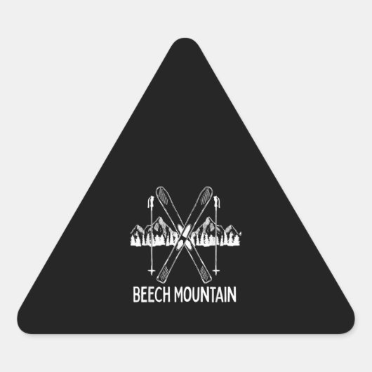 Beech Mountain North Carolina NC Retro Skiing Sticker (Voorkant)