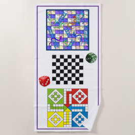 Beech Towel - Fun in The Sand - Boardgames Strandlaken