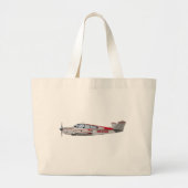 Beech V-35 Bonanza 453453 Grote Tote Bag (Voorkant)