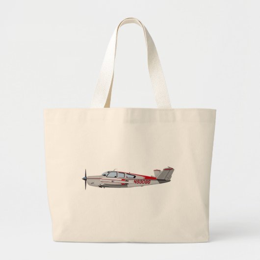 Beech V-35 Bonanza 453453 Grote Tote Bag (Voorkant)