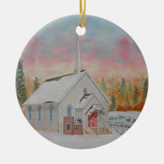 Beech Valley United Methodist Church Keramisch Ornament (Voorkant)