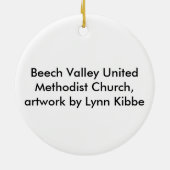 Beech Valley United Methodist Church Keramisch Ornament (Achterkant)