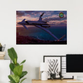 Beechcraft Starship — Corpus Christi schemering Poster (Thuiskantoor)