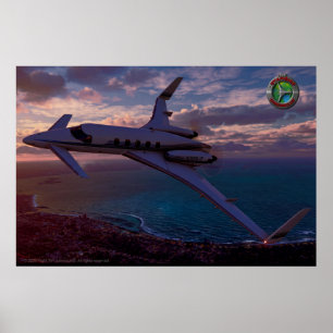 Beechcraft Starship — Corpus Christi schemering Poster