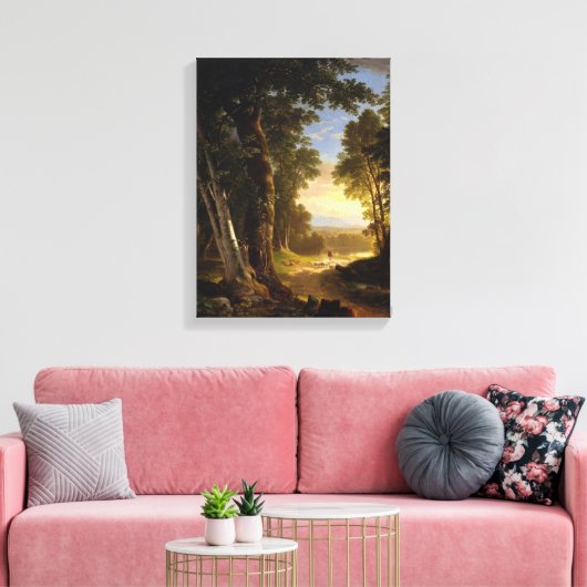 Beeches Asher brown Durand Canvas Afdruk (Insitu (Woonkamer))