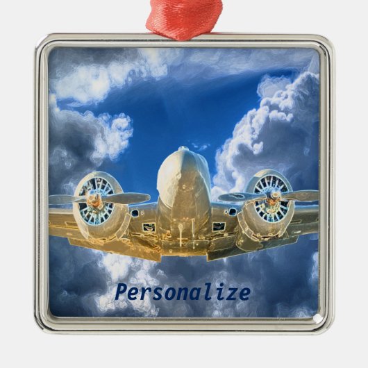 Beechsersmodel 18 Hoogontwerp-vliegend Metalen Ornament (Voorkant)