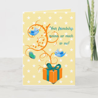 Beeditabele Geschenk Met Klimplanten Vogels en Vli Kaart