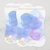 Beeditbaar ontwerpbestand voor trouwuitnodiging save the date (Voorkant / Achterkant)