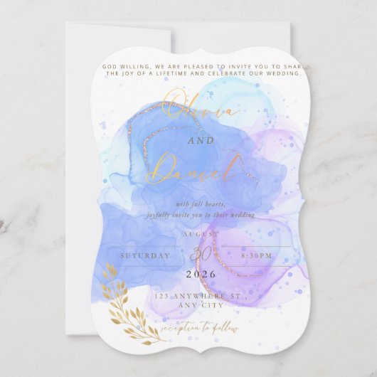Beeditbaar ontwerpbestand voor trouwuitnodiging save the date (Voorkant)