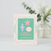 Beeditbare Gepersonaliseerde Snoep Kerst Ornament Briefkaart (Staand voorkant)