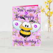 Beee Happy Kaart (Gele Bloem)