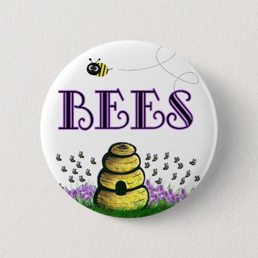 BEEEEE RONDE BUTTON 5,7 CM (Voorkant)