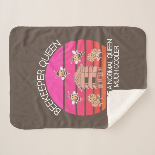 Beeentoningkoningin Sherpa Deken (Voorkant (horizontaal))