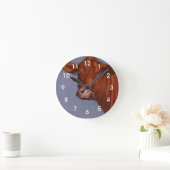 Beef Cow, Oil Pastel Painting, Red Cow Ronde Klok (Huis)