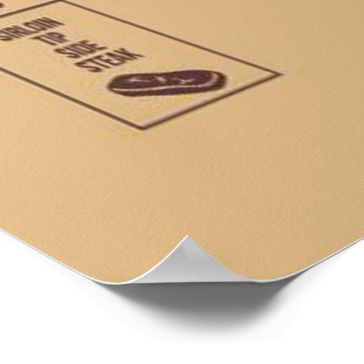 Beef Cuts Grafieken Poster (Hoek)