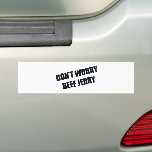 BEEF JERKY BUMPERSTICKER (Op auto)