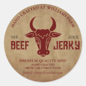 Beef Jerky Custom Label Sticker (Voorkant)