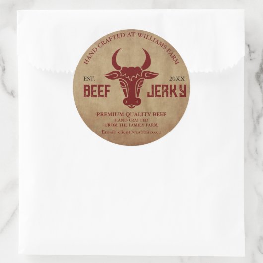 Beef Jerky Custom Label Sticker (Tas)
