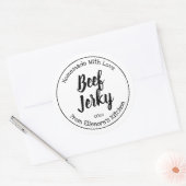 Beef Jerky Ronde Sticker (Envelop)