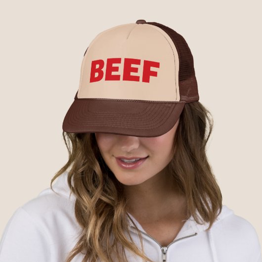BEEF leuke slogan trucker hoed Pet (In situ)
