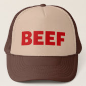 BEEF leuke slogan trucker hoed Trucker Pet (Voorkant)