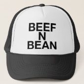 BEEF N BEAN leuke slogan trucker hoed Pet (Voorkant)