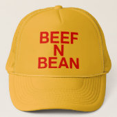 BEEF N BEAN Slogan vrachtwagenchauffeur Trucker Pet (Voorkant)