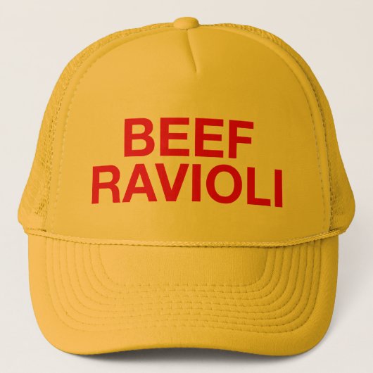 BEEF RAVIOLI leuke slogan trucker hoed Trucker Pet (Voorkant)