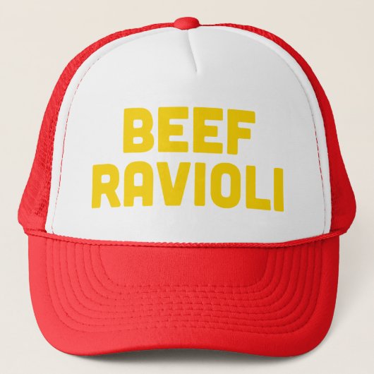 BEEF RAVIOLI leuke slogan trucker hoed Trucker Pet (Voorkant)