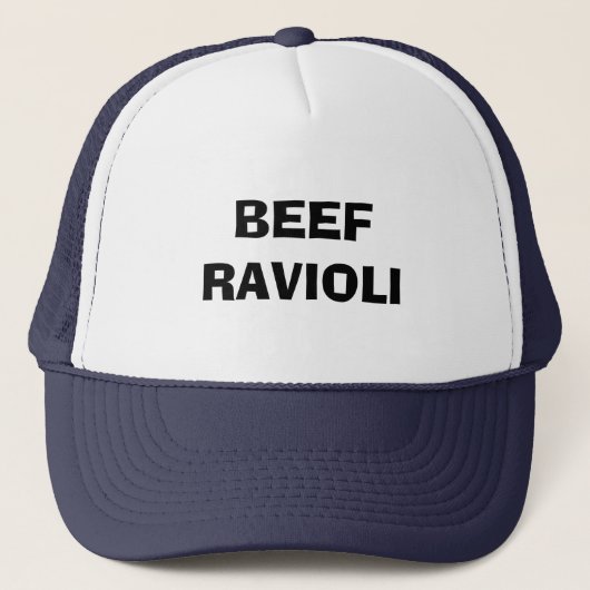 BEEF RAVIOLI-PET TRUCKER PET (Voorkant)