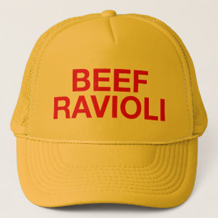 BEEF RAVIOLI preekt slogan vrachtwagenhoed Trucker Pet