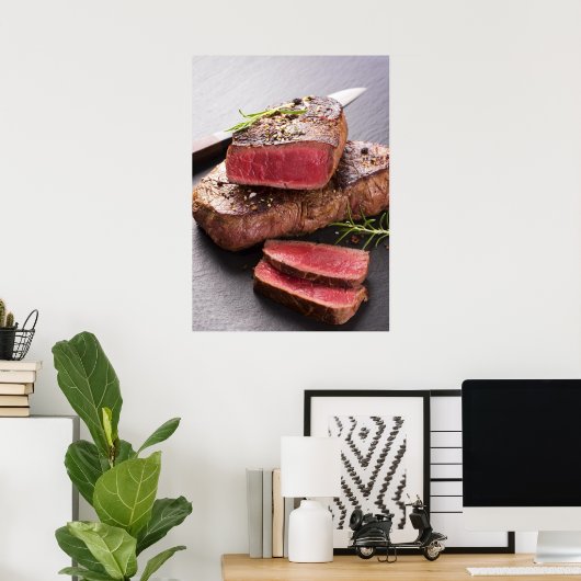 Beef steak poster (Thuiskantoor)