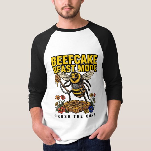 Beefcake Beest Modus Verpletter De Kam T-shirt (Voorkant)