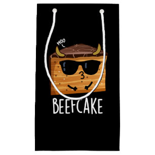 Beefcake Funny Cake Pun Dark BG Klein Cadeauzakje
