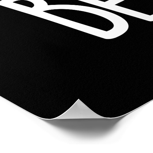 Beefcake Funny Cake Pun Dark BG Poster (Hoek)