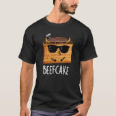 Beefcake Funny Cake Pun Dark BG T-shirt (Voorkant)