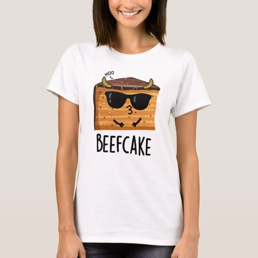 Beefcake Funny Cake Pun T-shirt (Voorkant)