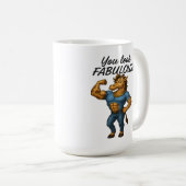 Beefcake Giraffe - Fabulous en gebogen Koffiemok (Voorkant rechts)